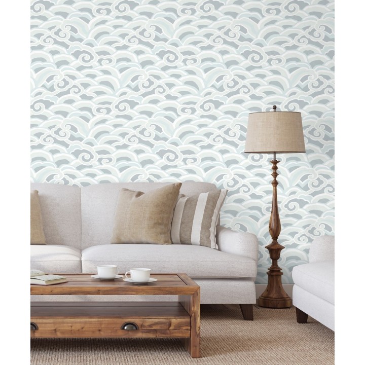 Papel pintado de olas estilo nórdico - Greek Waves 679689