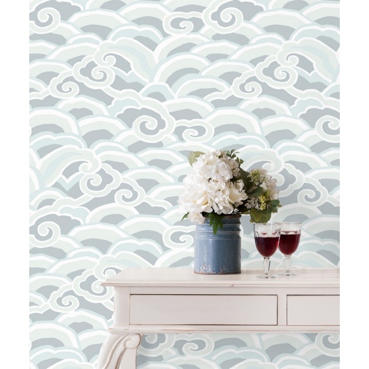 Papel pintado de olas estilo nórdico - Greek Waves 679689