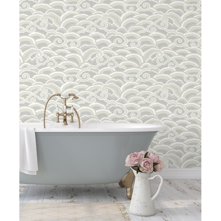 Papel pintado de olas estilo nórdico - Greek Waves 679690