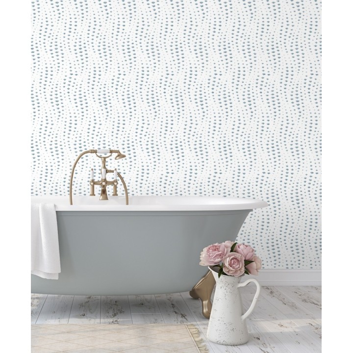 Papel pintado de ondas efecto lluvía - Arwen Rain 679691