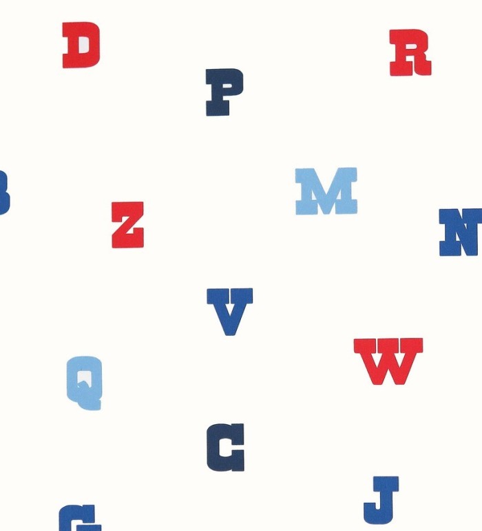 Papel pintado letras del abecedario infantiles - Western Kids 116239