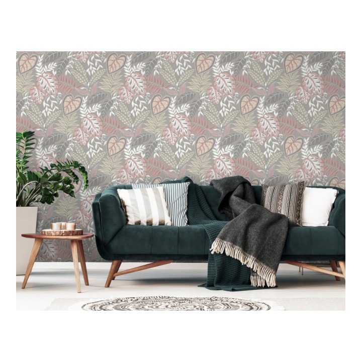Papel pintado hojas tropicales estilo inglés - Belfast Garden 679707