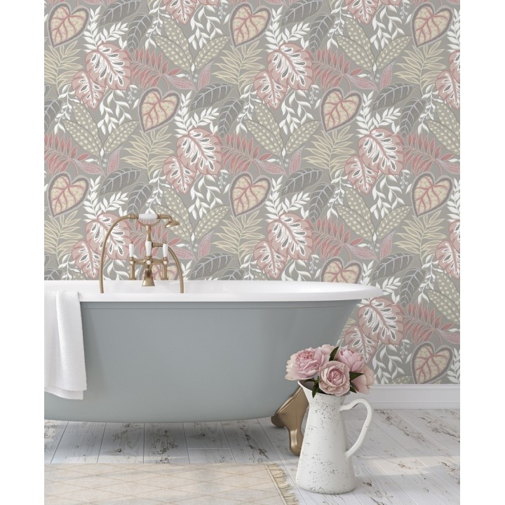 Papel pintado hojas tropicales estilo inglés - Belfast Garden 679707