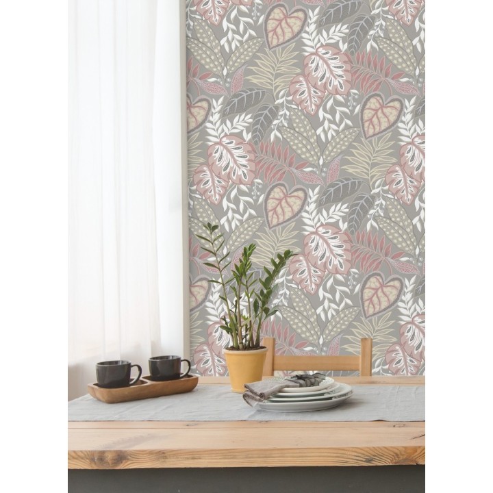 Papel pintado hojas tropicales estilo inglés - Belfast Garden 679707