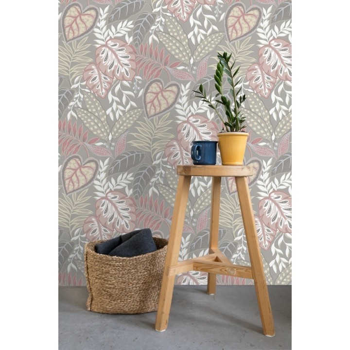 Papel pintado hojas tropicales estilo inglés - Belfast Garden 679707