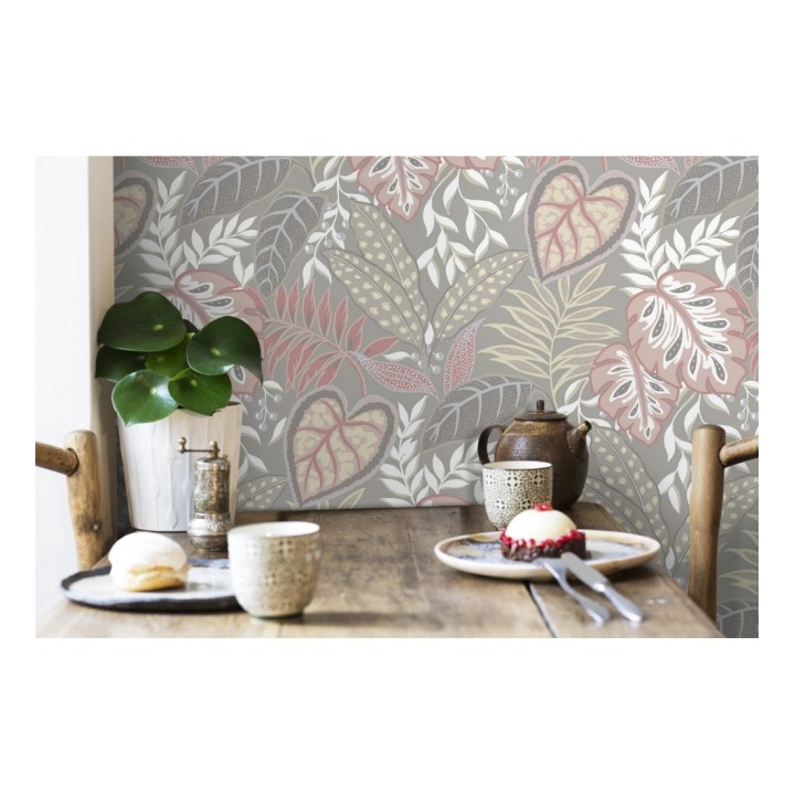 Papel pintado hojas tropicales estilo inglés - Belfast Garden 679707