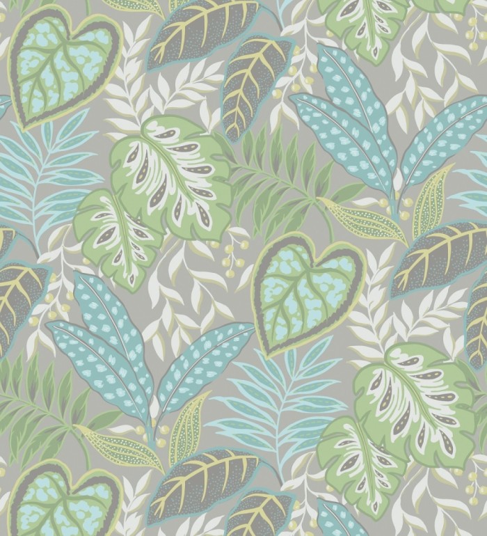 Papel pintado hojas tropicales estilo inglés - Belfast Garden 679708
