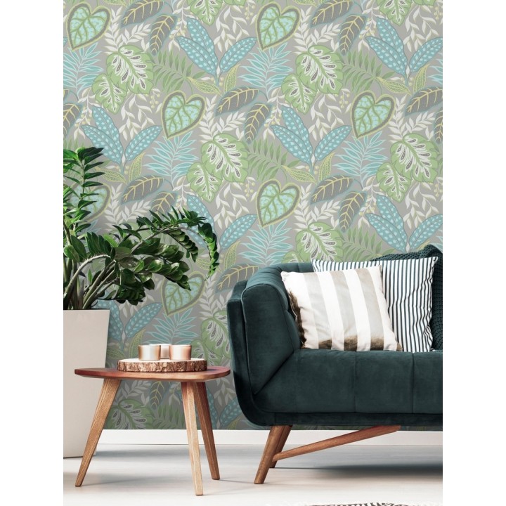 Papel pintado hojas tropicales estilo inglés - Belfast Garden 679708
