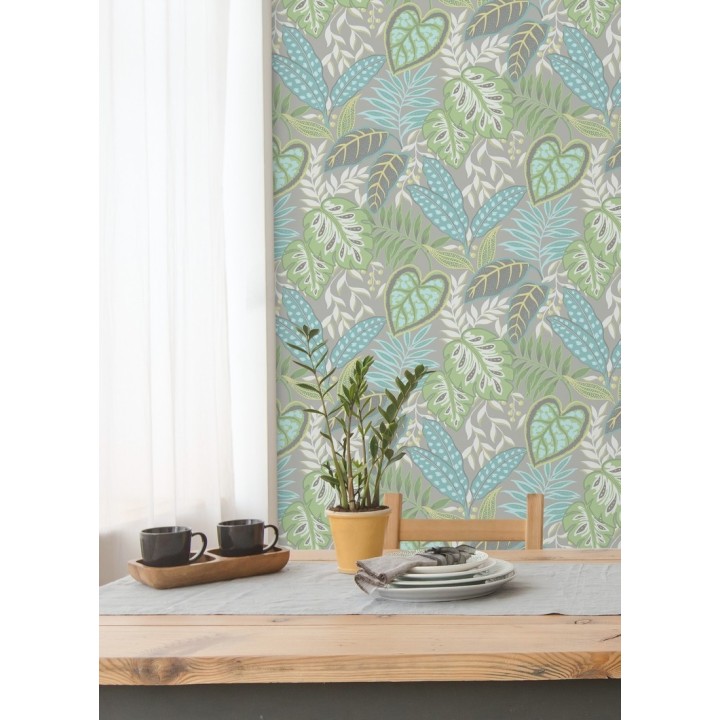 Papel pintado hojas tropicales estilo inglés - Belfast Garden 679708
