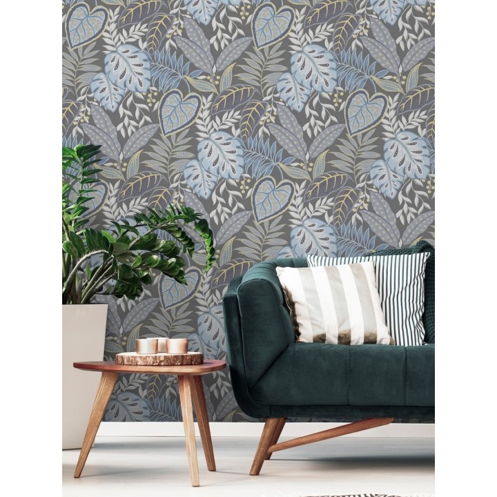 Papel pintado hojas tropicales estilo inglés - Belfast Garden 679709