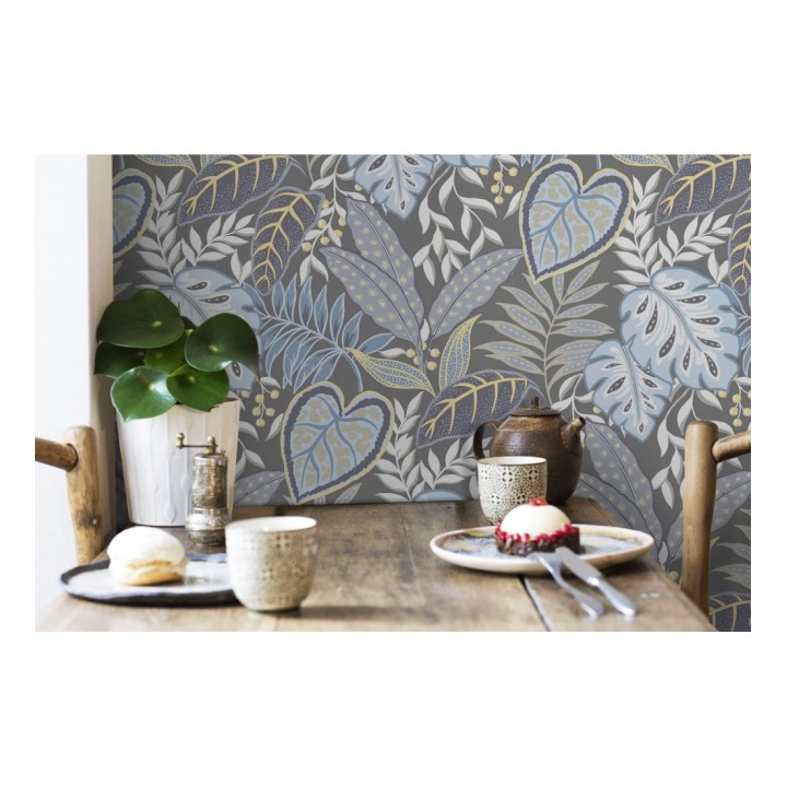 Papel pintado hojas tropicales estilo inglés - Belfast Garden 679709