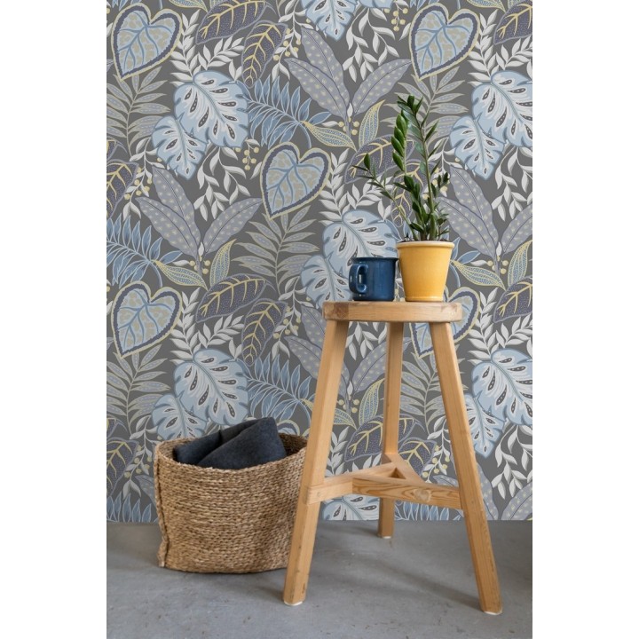 Papel pintado hojas tropicales estilo inglés - Belfast Garden 679709