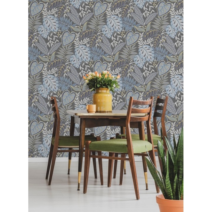 Papel pintado hojas tropicales estilo inglés - Belfast Garden 679709