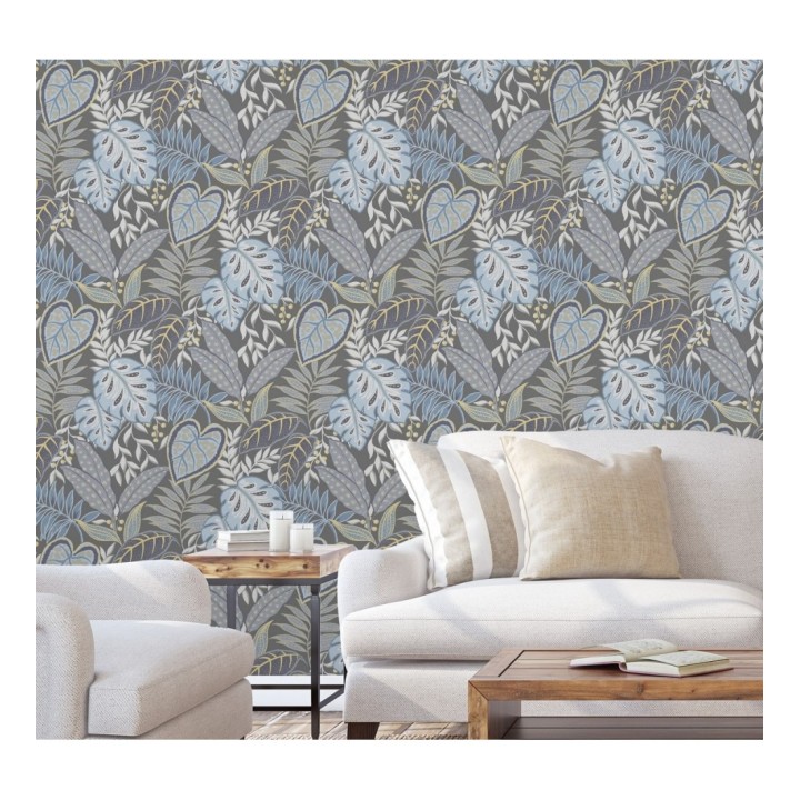 Papel pintado hojas tropicales estilo inglés - Belfast Garden 679709