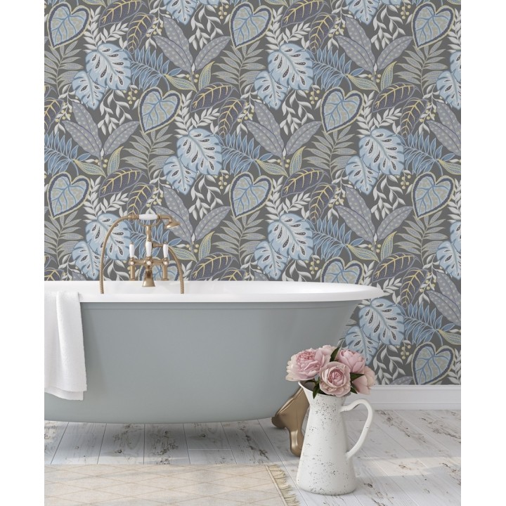 Papel pintado hojas tropicales estilo inglés - Belfast Garden 679709