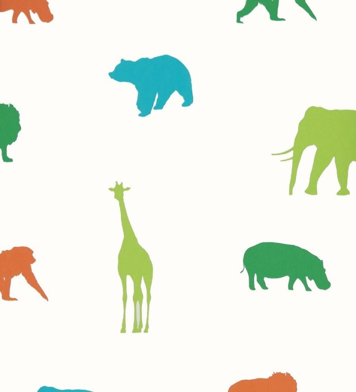 Papel pintado animales de la selva infantiles - Jungle Dyr 116244