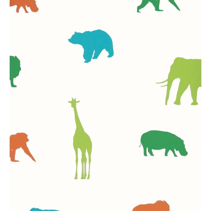 Papel pintado animales de la selva infantiles - Jungle Dyr 116244