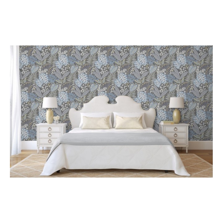 Papel pintado hojas tropicales estilo inglés - Belfast Garden 679709