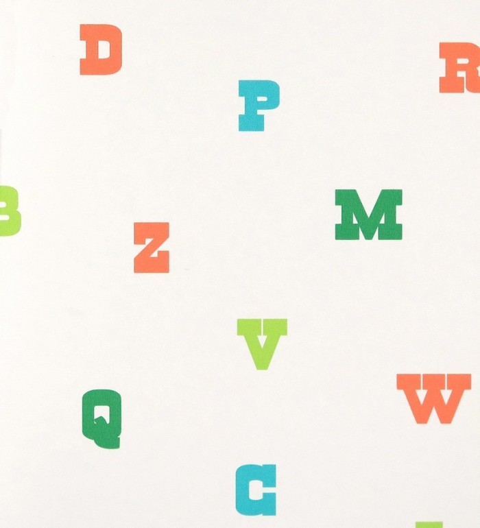 Papel pintado letras del abecedario infantiles - Western Kids 116245