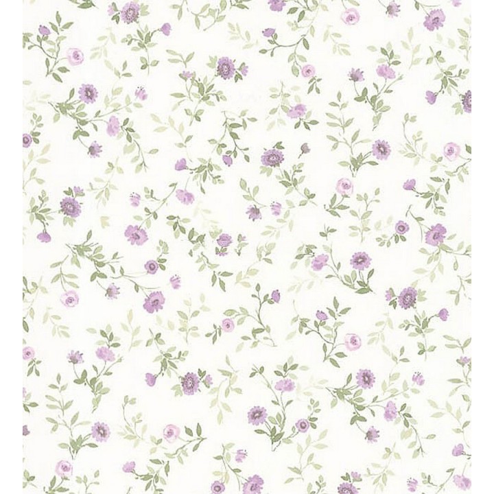Papel pintado flores pequeñas vintage estilo country inglés - Aganto 116737