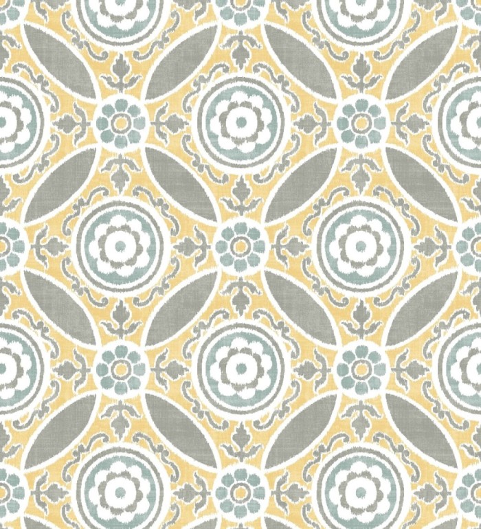 Papel pintado geométrico caleidoscopio tonos ocres - Scarlet 679727