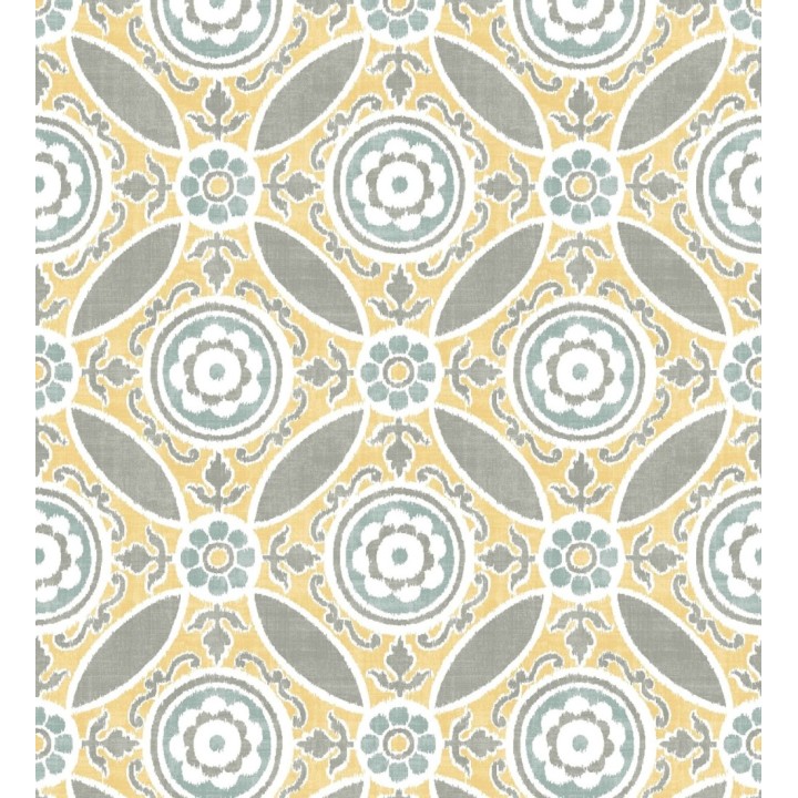 Papel pintado geométrico caleidoscopio tonos ocres - Scarlet 679727