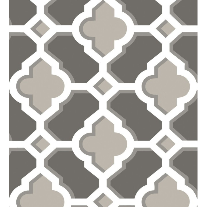 Papel pintado geométrico de vidrieras marrones - Endor Majestic 679735