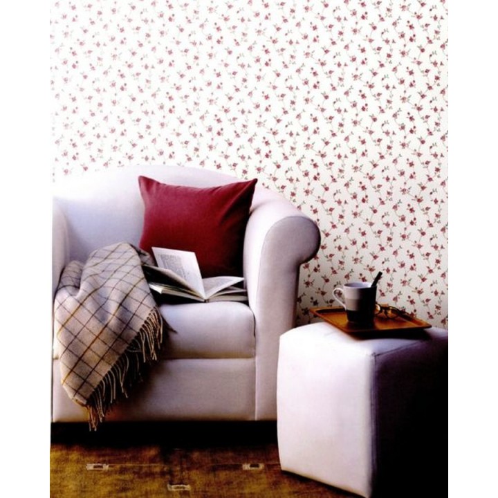 Papel pintado enredadera de flores pequeñas románticas vintage - Zamilla 118337