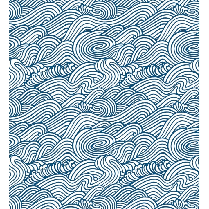 Papel pintado inspirado en las olas del mar en tonos azules - Rolling Waves 679745