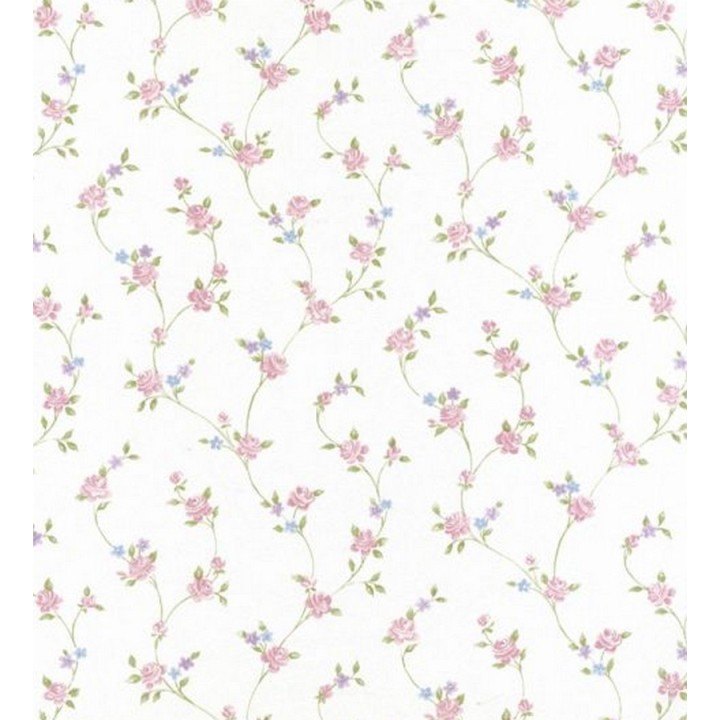 Papel pintado enredadera de flores pequeñas románticas vintage - Zamilla 118350