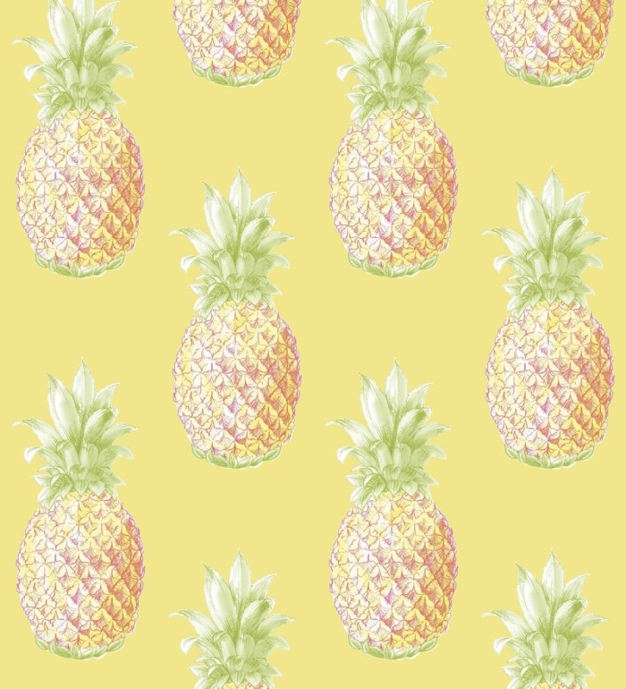Papel pintado de piñas amarillas estilo tropical - Tropical Fruit 679751