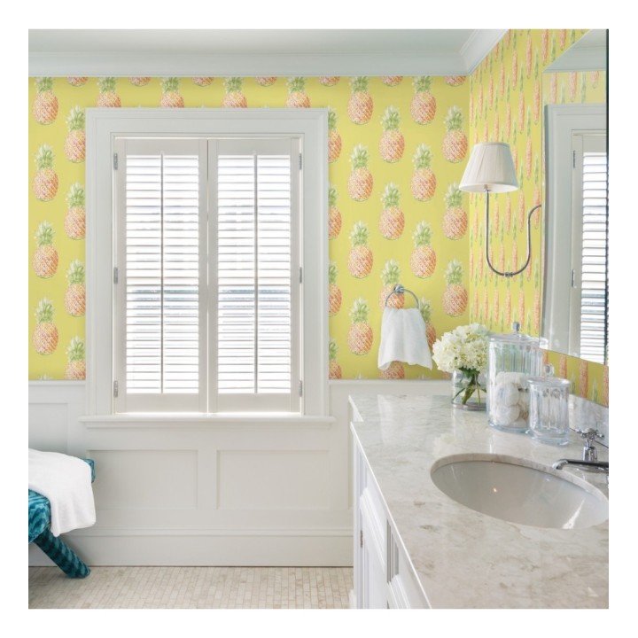 Papel pintado de piñas amarillas estilo tropical - Tropical Fruit 679751