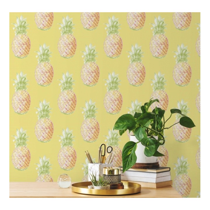 Papel pintado de piñas amarillas estilo tropical - Tropical Fruit 679751