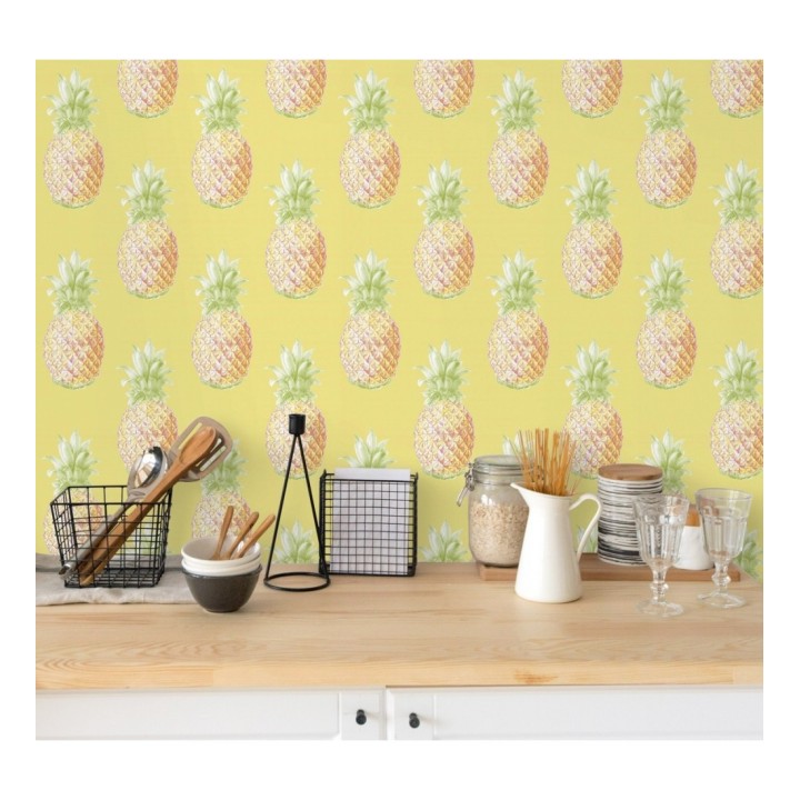 Papel pintado de piñas amarillas estilo tropical - Tropical Fruit 679751