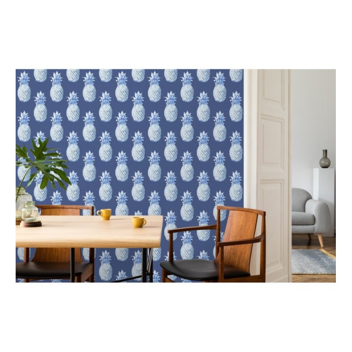 Papel pintado de piñas azules estilo tropical - Tropical Fruit 679752