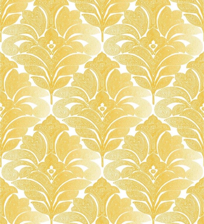 Papel pintado damasco floral moderno tonos ocres - Villa Borghese 679757