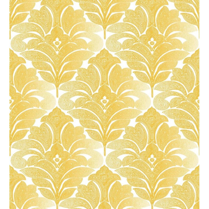 Papel pintado damasco floral moderno tonos ocres - Villa Borghese 679757
