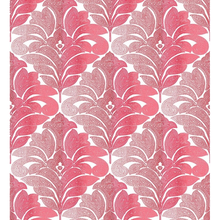 Papel pintado damasco floral moderno tonos rojos - Villa Borghese 679759