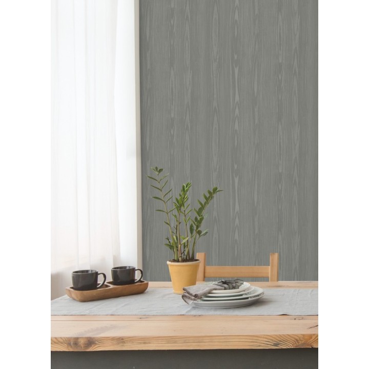 Papel pintado madera veteada gris - Devon Forest 679766