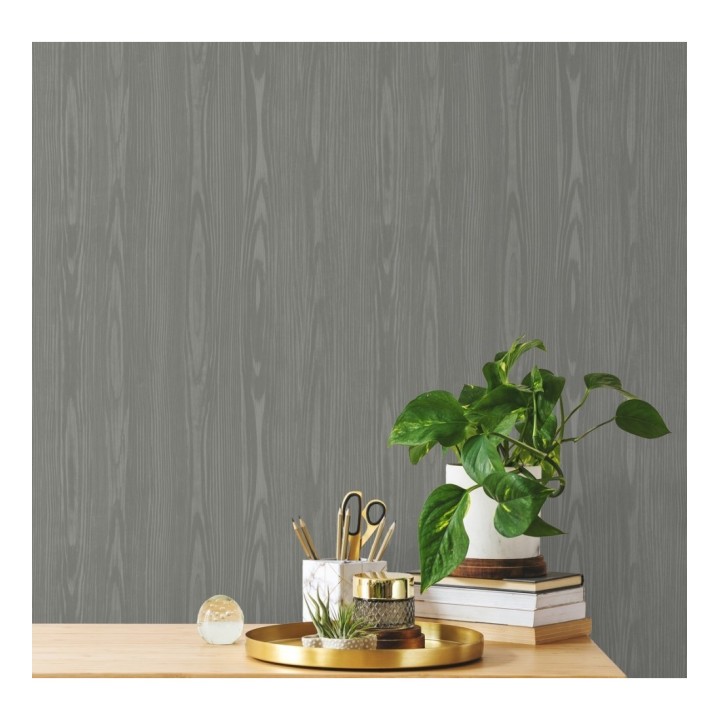 Papel pintado madera veteada gris - Devon Forest 679766