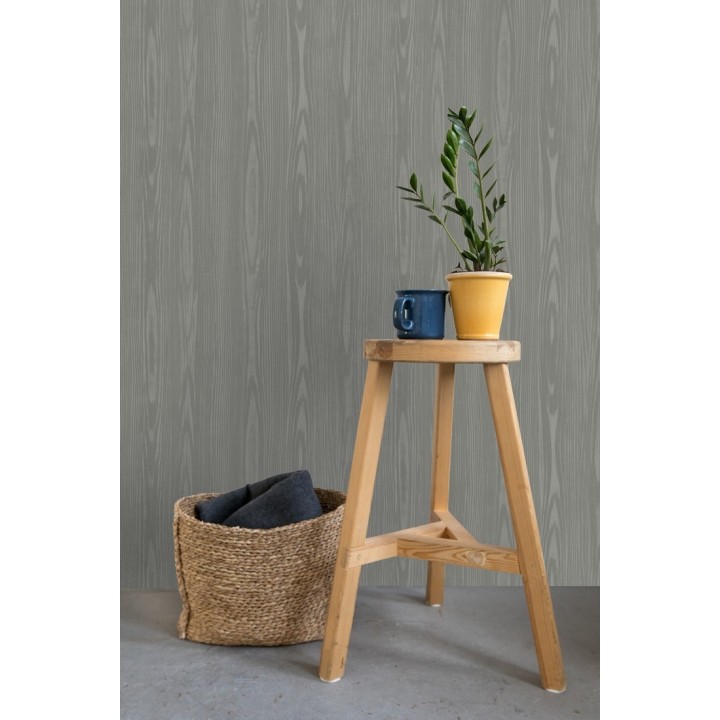 Papel pintado madera veteada gris - Devon Forest 679766