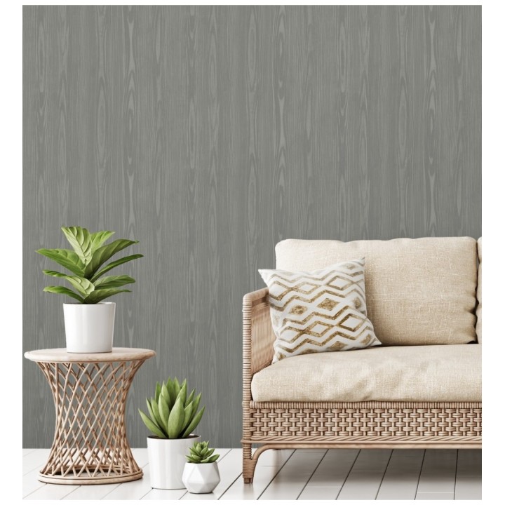 Papel pintado madera veteada gris - Devon Forest 679766