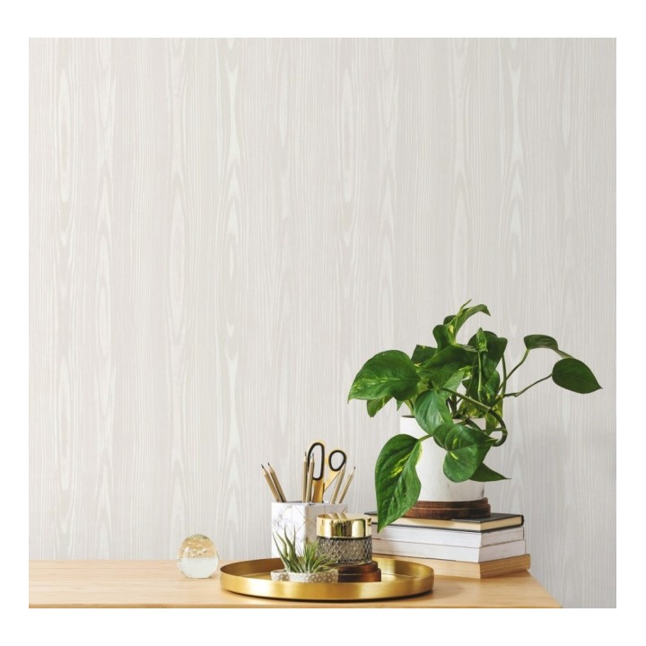 Papel pintado madera veteada blanca - Devon Forest 679768