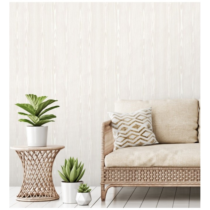 Papel pintado madera veteada blanca - Devon Forest 679768