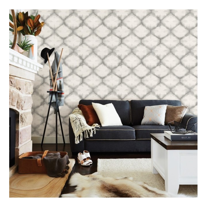 Papel pintado geométrico degradado moderno gris - Bohemian Vibes 679772