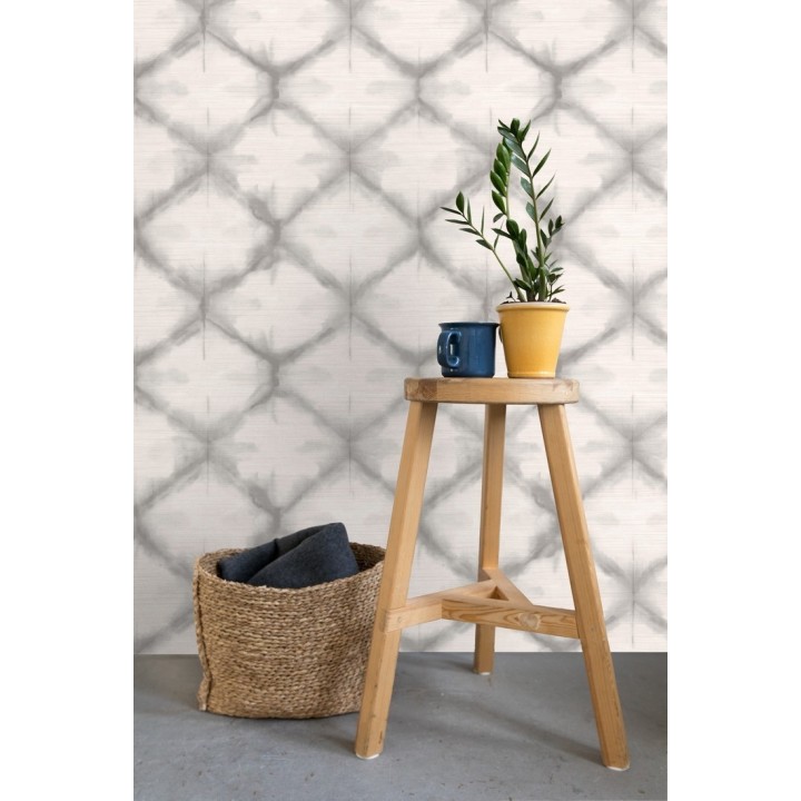 Papel pintado geométrico degradado moderno gris - Bohemian Vibes 679772