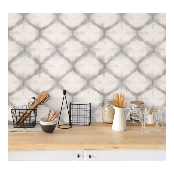 Papel pintado geométrico degradado moderno gris - Bohemian Vibes 679772
