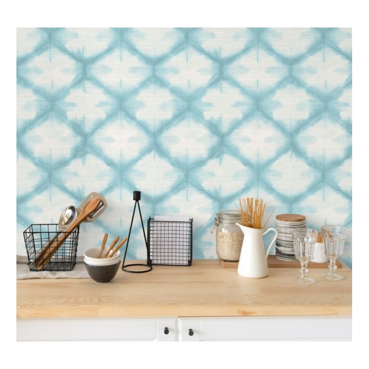 Papel pintado geométrico degradado moderno celeste - Bohemian Vibes 679773