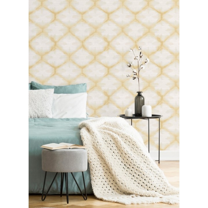 Papel pintado geométrico degradado moderno amarillo - Bohemian Vibes 679774