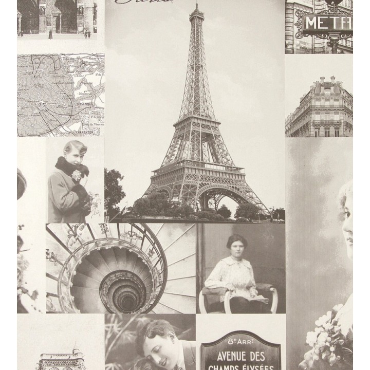 Papel pintado collage vintage de París - París Vintage 3 118391